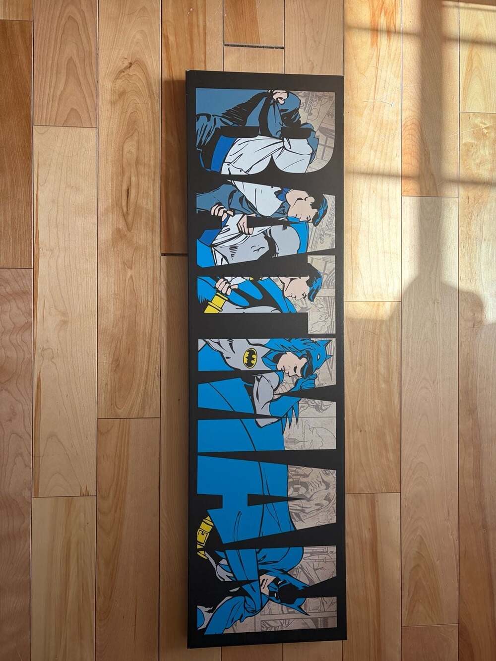 DC Comics Batman Comic Strip Typography Canvas Wall Art